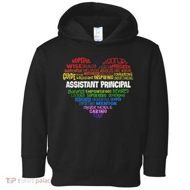 Assistant Principal Cute Hear Back To School Toddler Hoodie