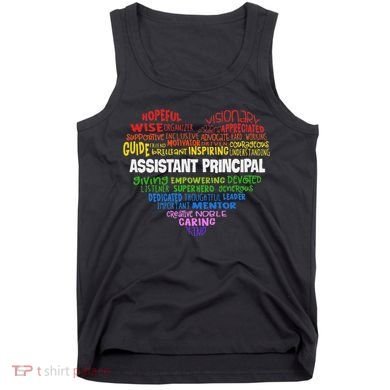 Assistant Principal Cute Hear Back To School Tank Top