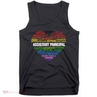 Assistant Principal Cute Hear Back To School Tank Top thumb 0