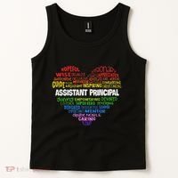 Assistant Principal Cute Hear Back To School Tank Top thumb 2