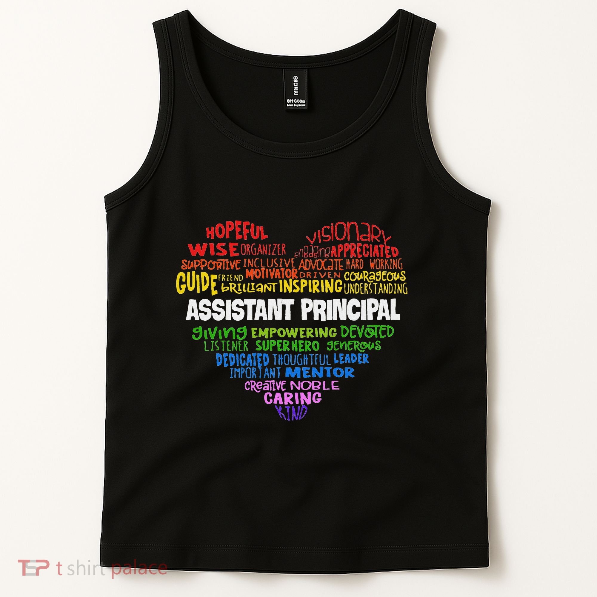 Assistant Principal Cute Hear Back To School Tank Top