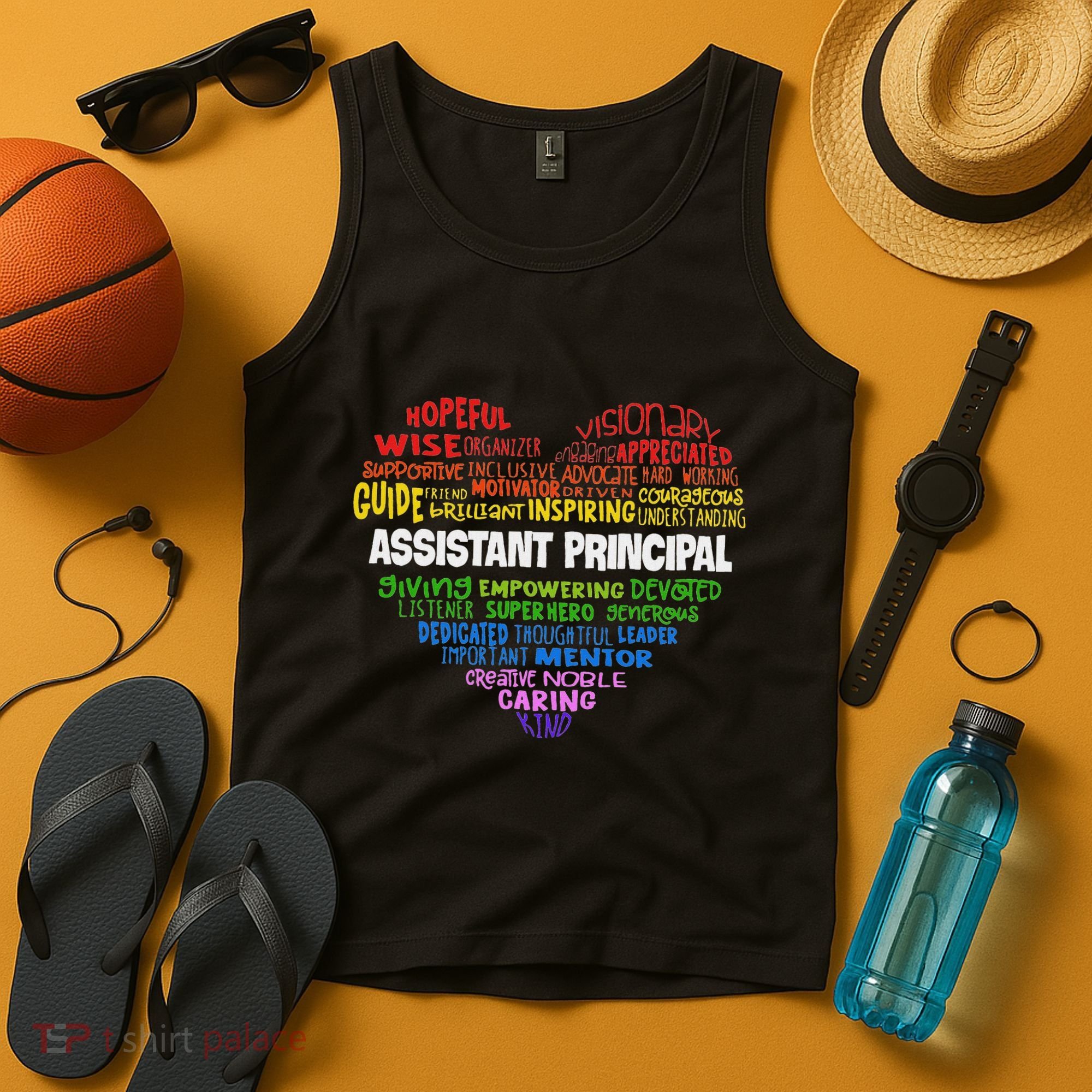 Assistant Principal Cute Hear Back To School Tank Top