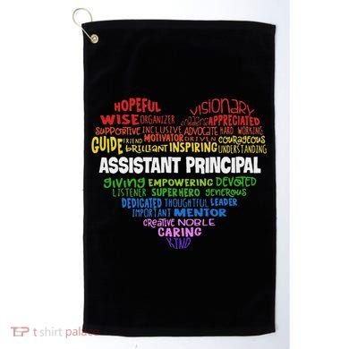 Assistant Principal Cute Hear Back To School Golf Towel