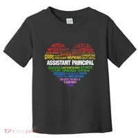 Assistant Principal Cute Hear Back To School Toddler T-Shirt thumb 0