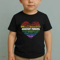 Assistant Principal Cute Hear Back To School Toddler T-Shirt thumb 2