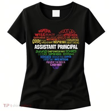 Assistant Principal Cute Hear Back To School Women's T-Shirt