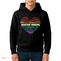 Assistant Principal Cute Hear Back To School Kids Hoodie thumb 4