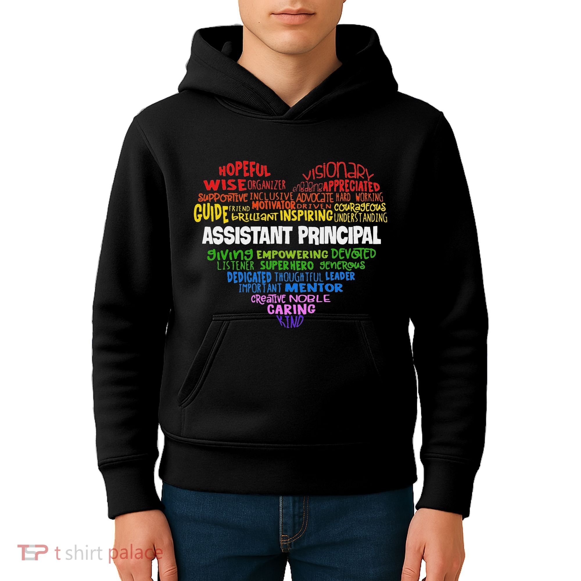 Assistant Principal Cute Hear Back To School Kids Hoodie