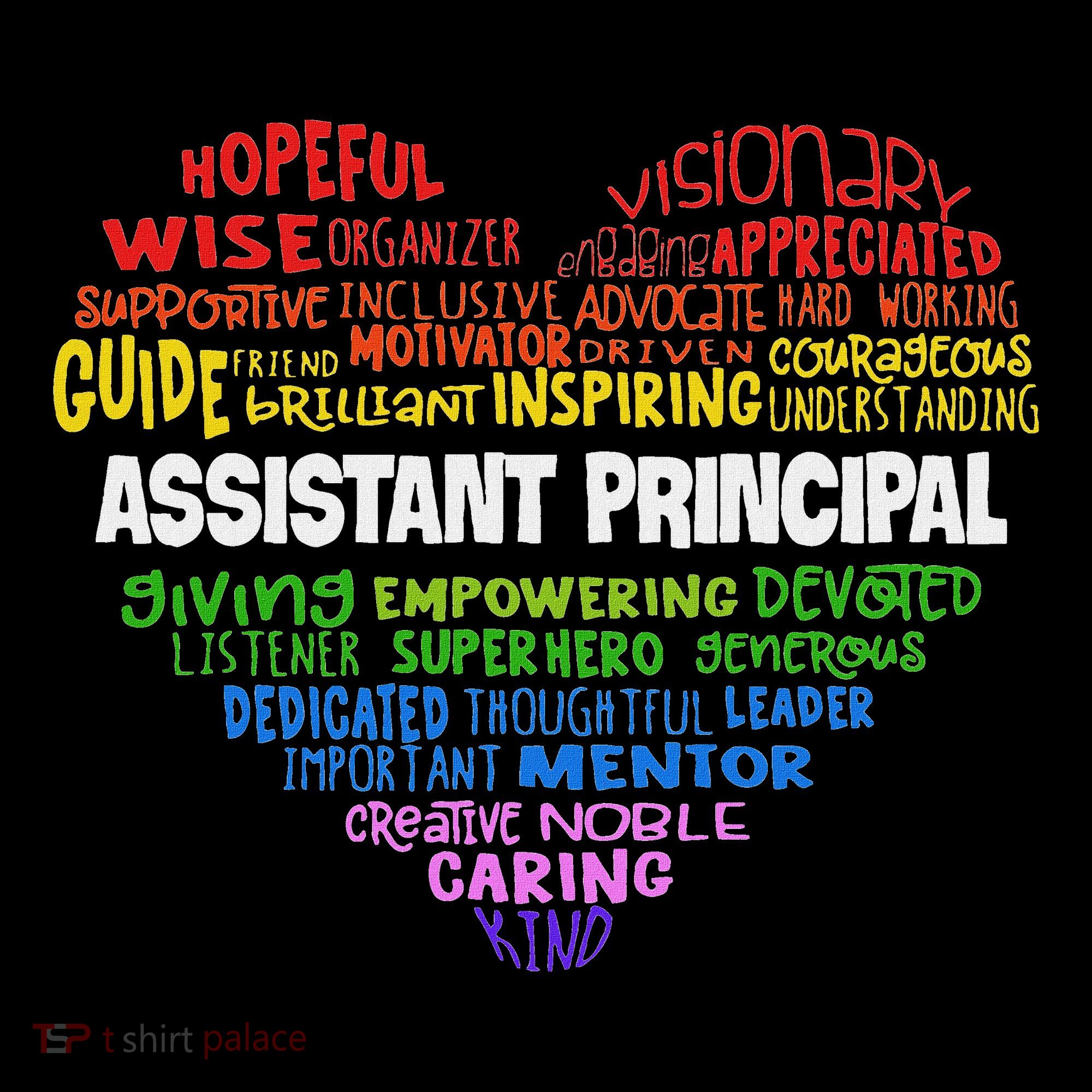 Assistant Principal Cute Hear Back To School Kids T-Shirt