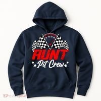 Aunt Pit Crew Birthday Party Race Car Lover Racing Family Hoodie thumb 0