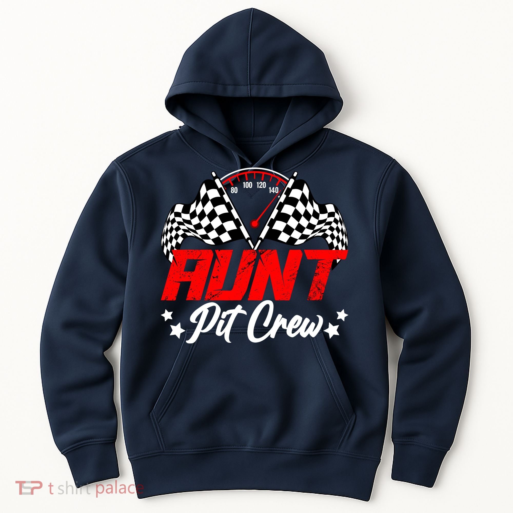 Aunt Pit Crew Birthday Party Race Car Lover Racing Family Hoodie