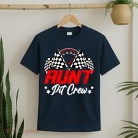 Aunt Pit Crew Birthday Party Race Car Lover Racing Family T-Shirt thumb 2