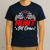 Aunt Pit Crew Birthday Party Race Car Lover Racing Family T-Shirt thumb 3