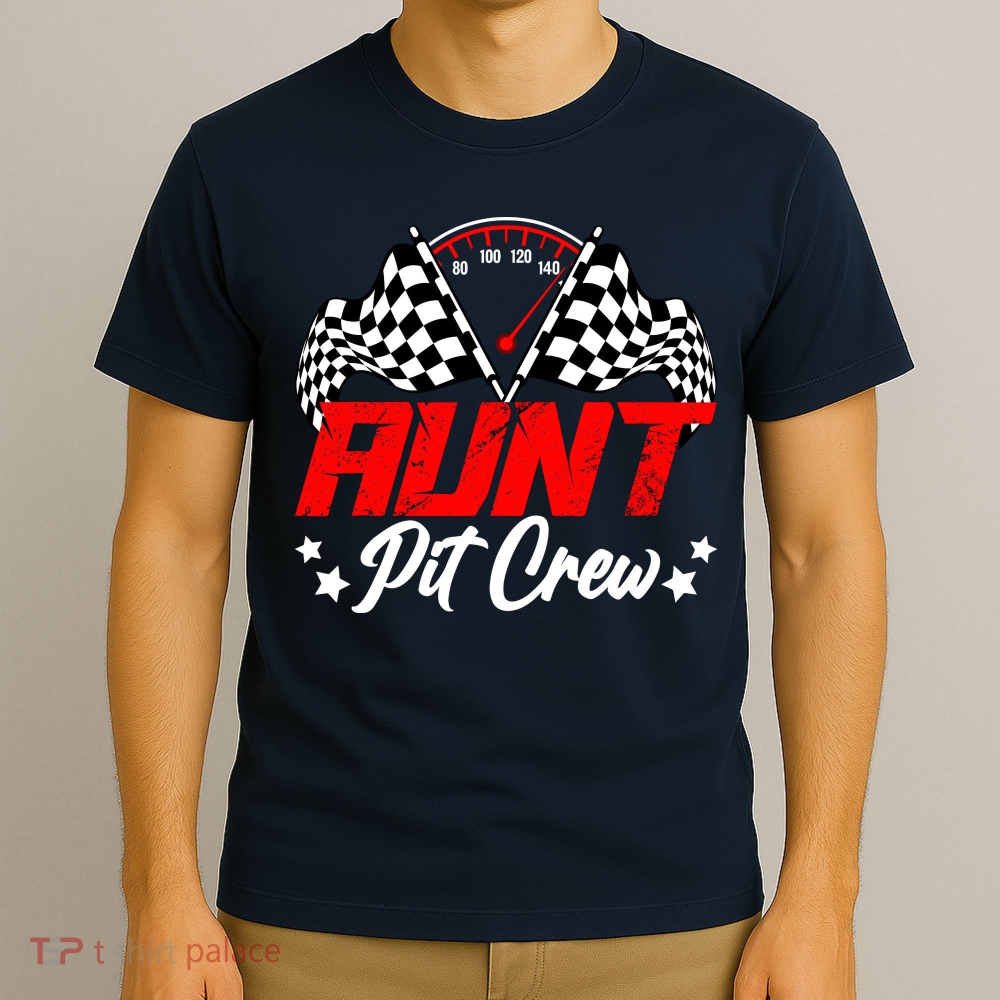 Aunt Pit Crew Birthday Party Race Car Lover Racing Family T-Shirt