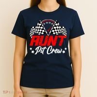 Aunt Pit Crew Birthday Party Race Car Lover Racing Family T-Shirt thumb 4