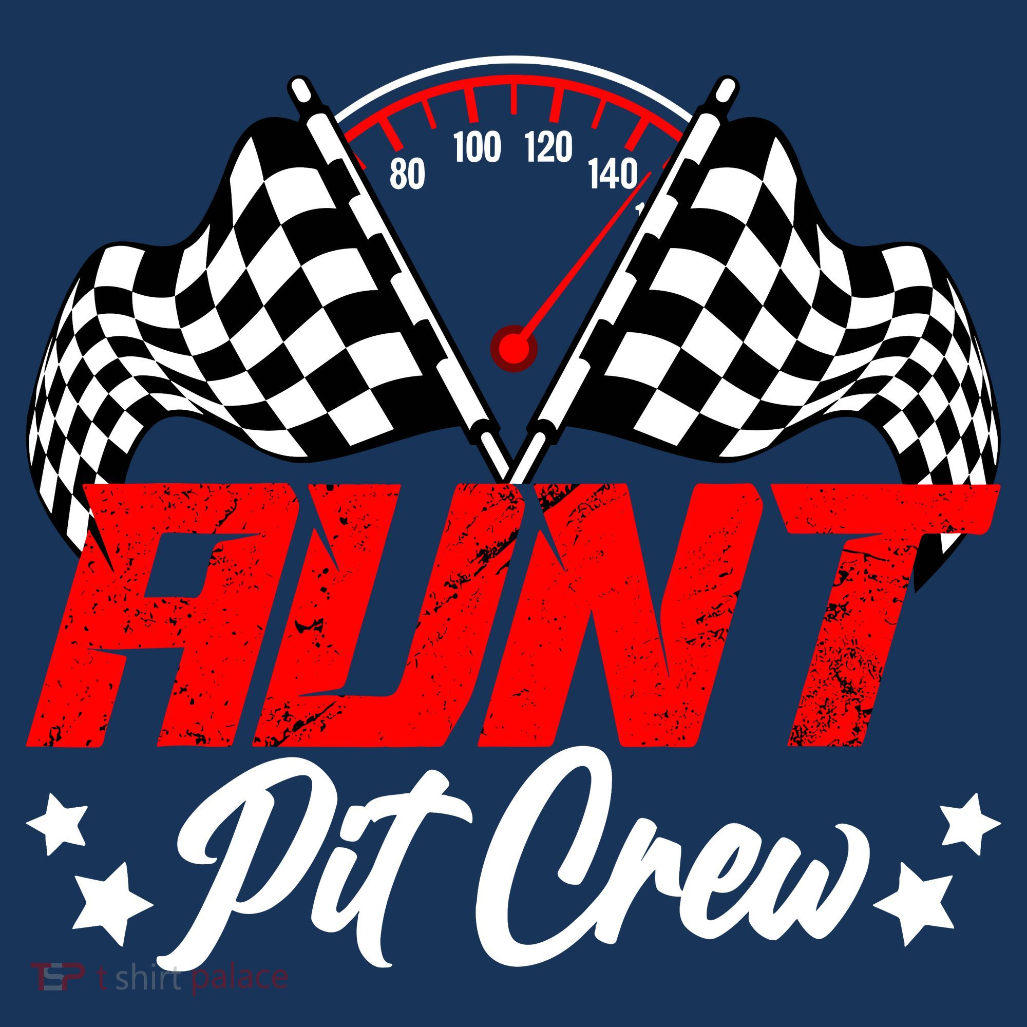Aunt Pit Crew Birthday Party Race Car Lover Racing Family T-Shirt