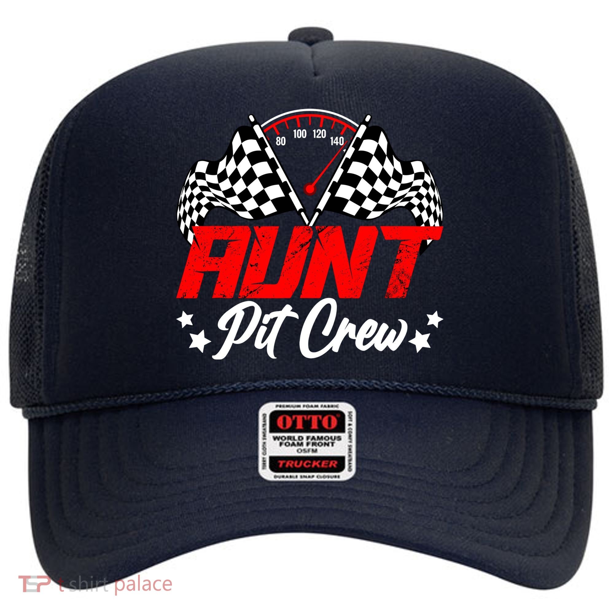 Aunt Pit Crew Birthday Party Race Car Lover Racing Family Hat