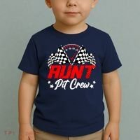 Aunt Pit Crew Birthday Party Race Car Lover Racing Family Toddler T-Shirt thumb 2