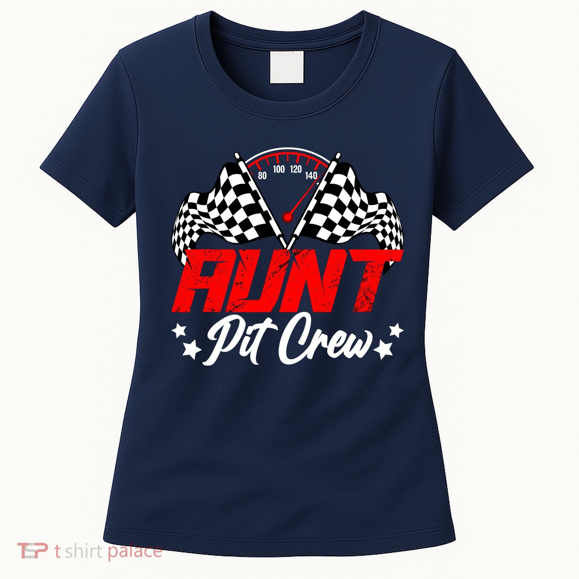 Aunt Pit Crew Birthday Party Race Car Lover Racing Family Women's T-Shirt
