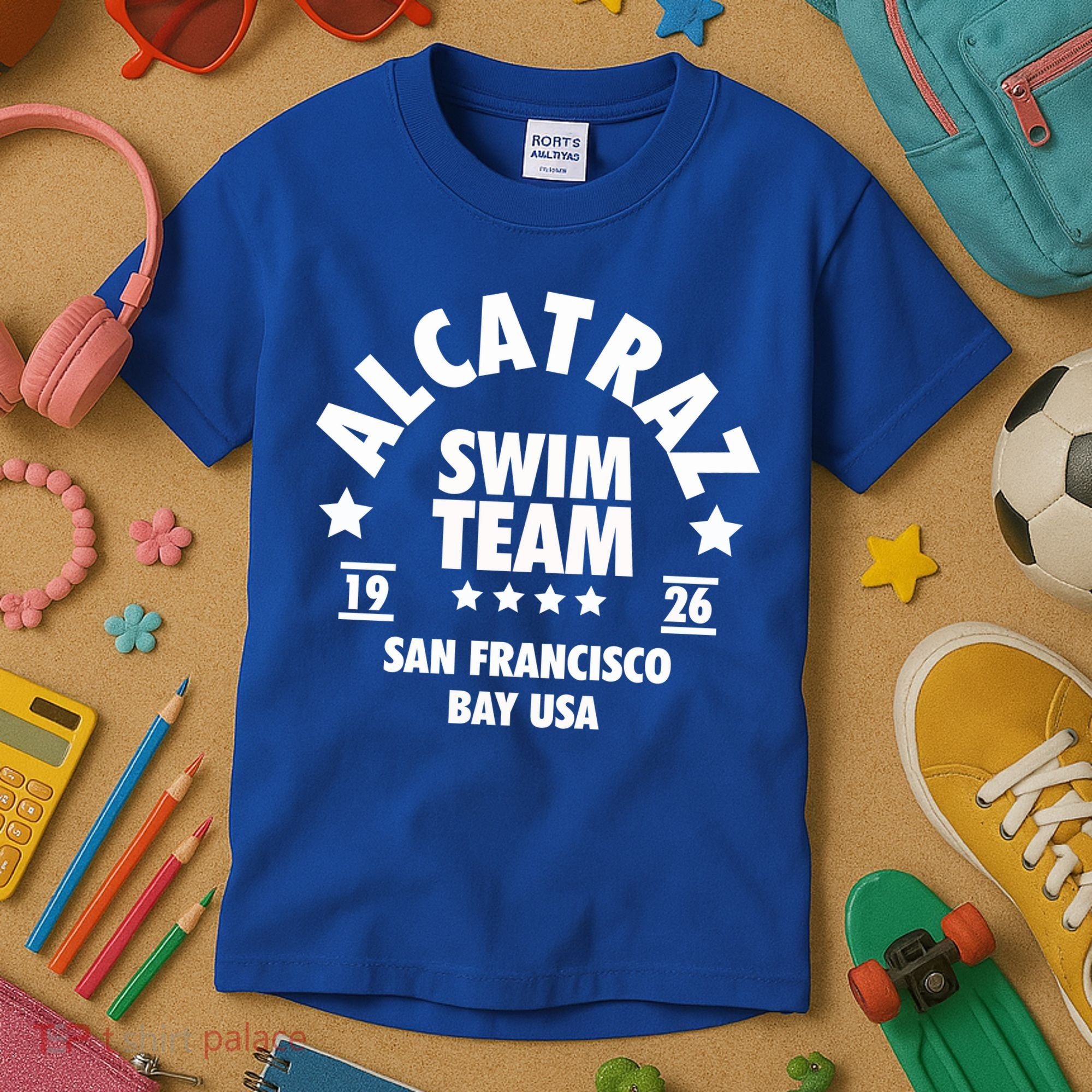Alcatraz Prison Clothing Gift Alcatraz Swim Team Gift Kids T-Shirt