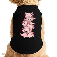 Axolotl Pile Cute Animals Kawaii Anime Doggie Tank thumb 0