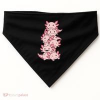 Axolotl Pile Cute Animals Kawaii Anime USA-Made Doggie Bandana thumb 0