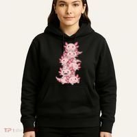 Axolotl Pile Cute Animals Kawaii Anime Hoodie thumb 5