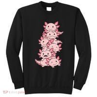 Axolotl Pile Cute Animals Kawaii Anime Sweatshirt thumb 0