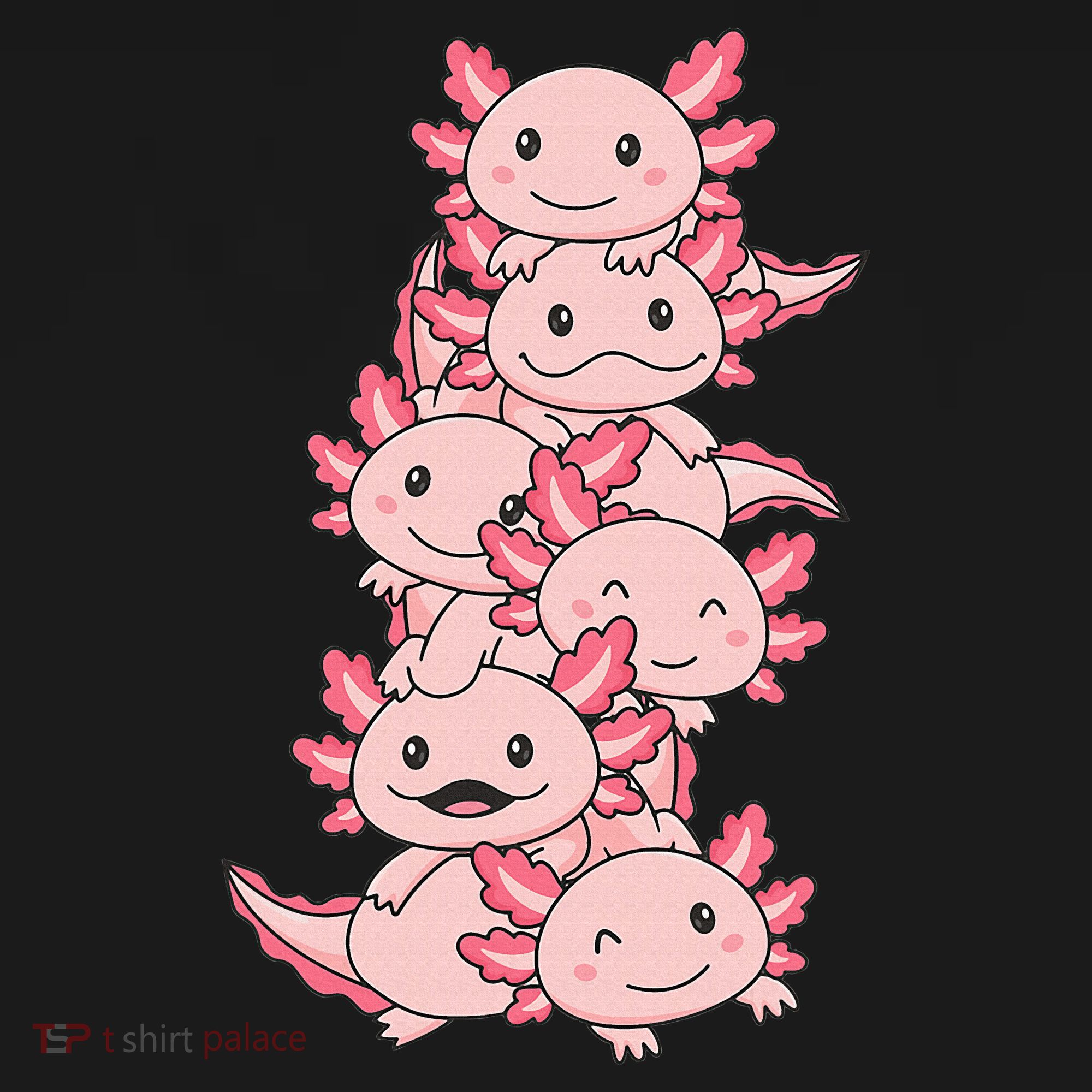 Axolotl Pile Cute Animals Kawaii Anime Sweatshirt