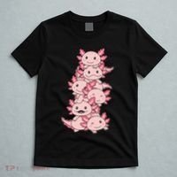 Axolotl Pile Cute Animals Kawaii Anime T-Shirt thumb 5