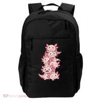 Axolotl Pile Cute Animals Kawaii Anime Backpack thumb 0