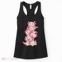Axolotl Pile Cute Animals Kawaii Anime Women's Tank Top thumb 0