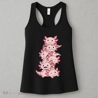 Axolotl Pile Cute Animals Kawaii Anime Women's Tank Top thumb 3