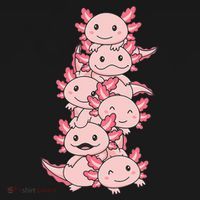 Axolotl Pile Cute Animals Kawaii Anime Baby Bodysuit thumb 2