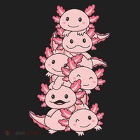 Axolotl Pile Cute Animals Kawaii Anime Golf Towel thumb 3