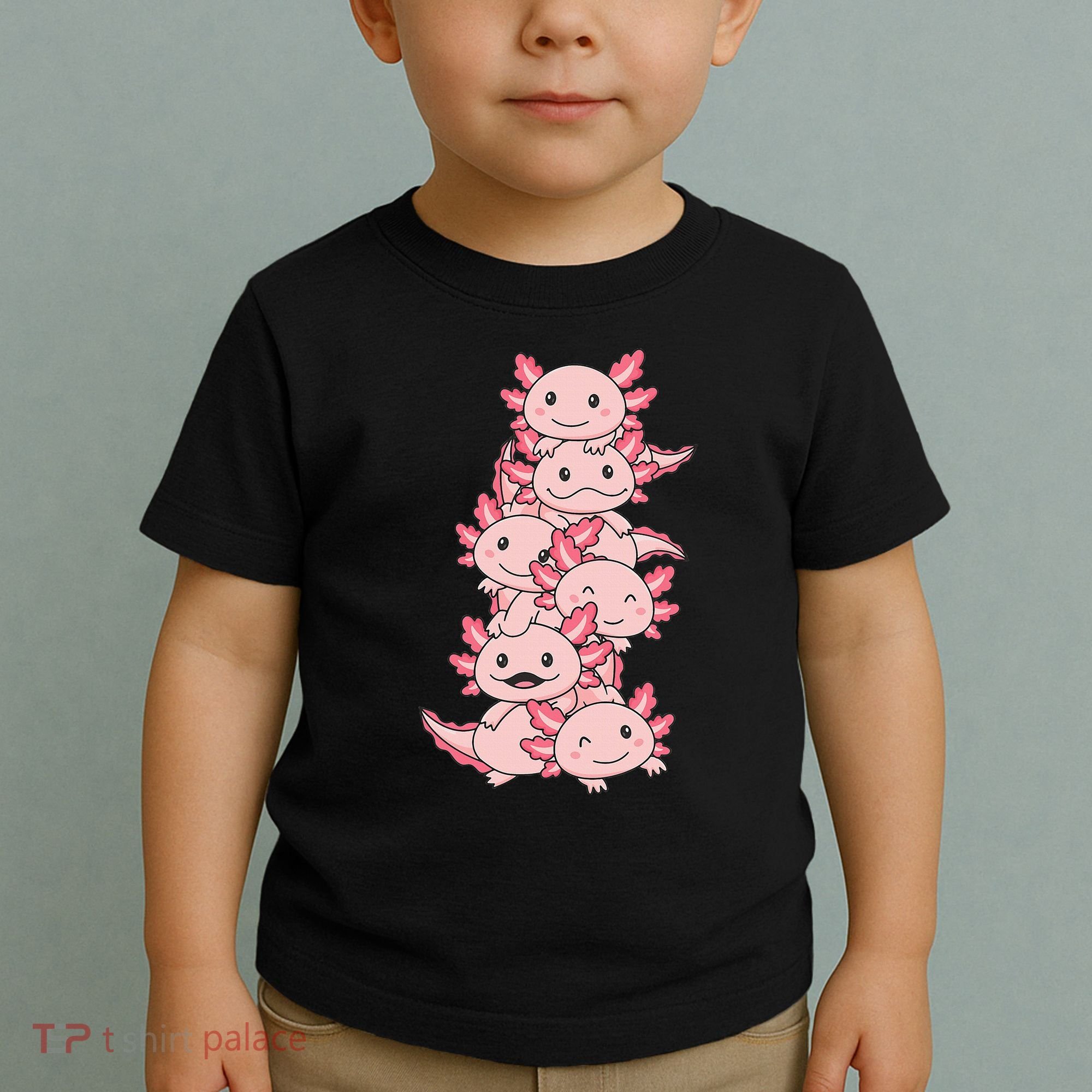 Axolotl Pile Cute Animals Kawaii Anime Toddler T-Shirt