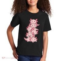Axolotl Pile Cute Animals Kawaii Anime Kids T-Shirt thumb 2