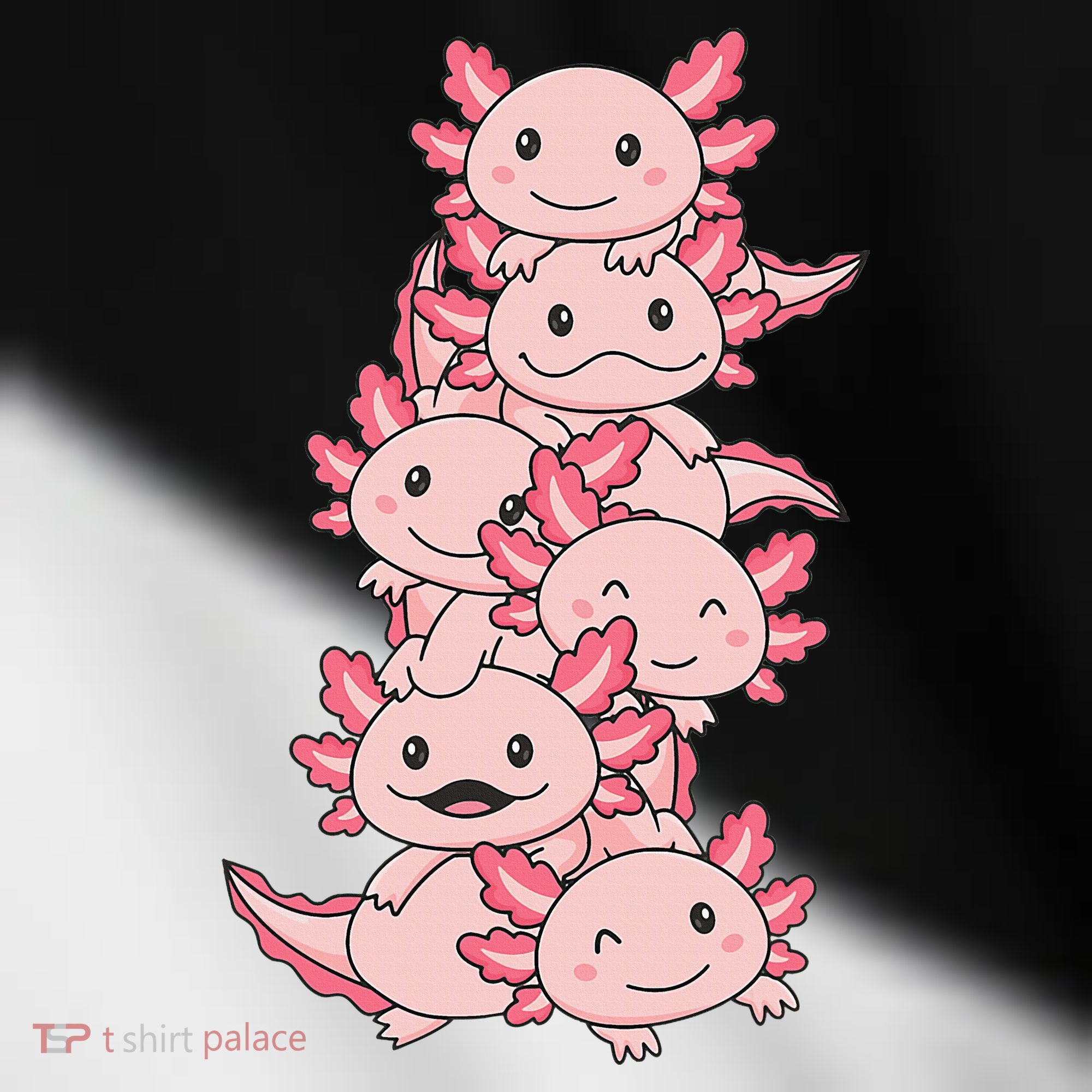 Axolotl Pile Cute Animals Kawaii Anime Toddler Fine Jersey T-Shirt