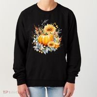 Autumn Pumpkin Cute Floral Halloween Women's Sweatshirt thumb 0