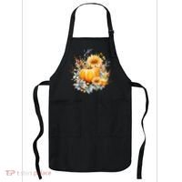 Autumn Pumpkin Cute Floral Halloween Apron thumb 0