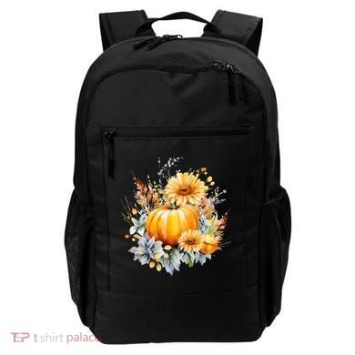 Autumn Pumpkin Cute Floral Halloween Backpack