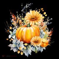Autumn Pumpkin Cute Floral Halloween Coffee Mug thumb 5