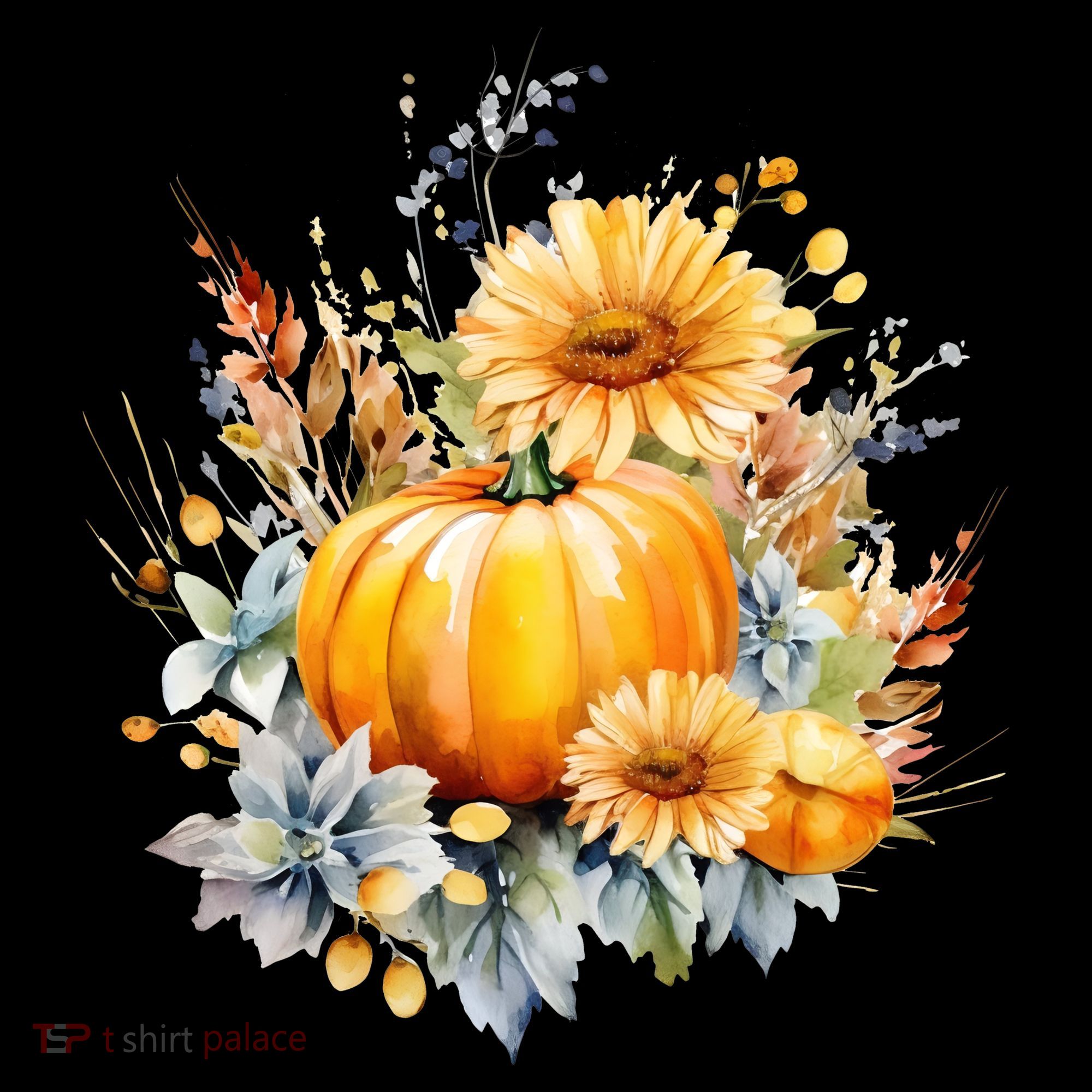Autumn Pumpkin Cute Floral Halloween Coffee Mug