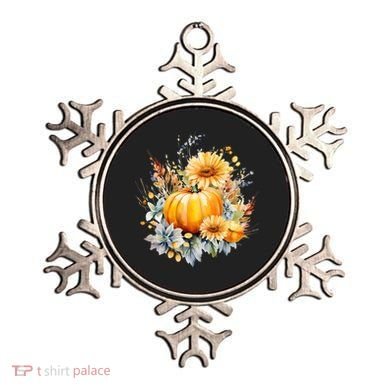 Autumn Pumpkin Cute Floral Halloween Ornament