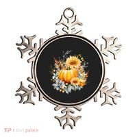 Autumn Pumpkin Cute Floral Halloween Ornament thumb 0