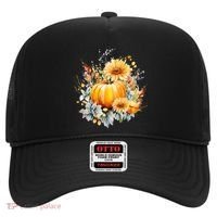 Autumn Pumpkin Cute Floral Halloween Hat thumb 0