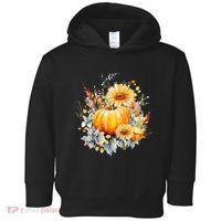 Autumn Pumpkin Cute Floral Halloween Toddler Hoodie thumb 0