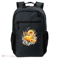 Autumn Pumpkin Cute Floral Halloween Backpack thumb 0