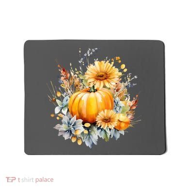 Autumn Pumpkin Cute Floral Halloween Mousepad
