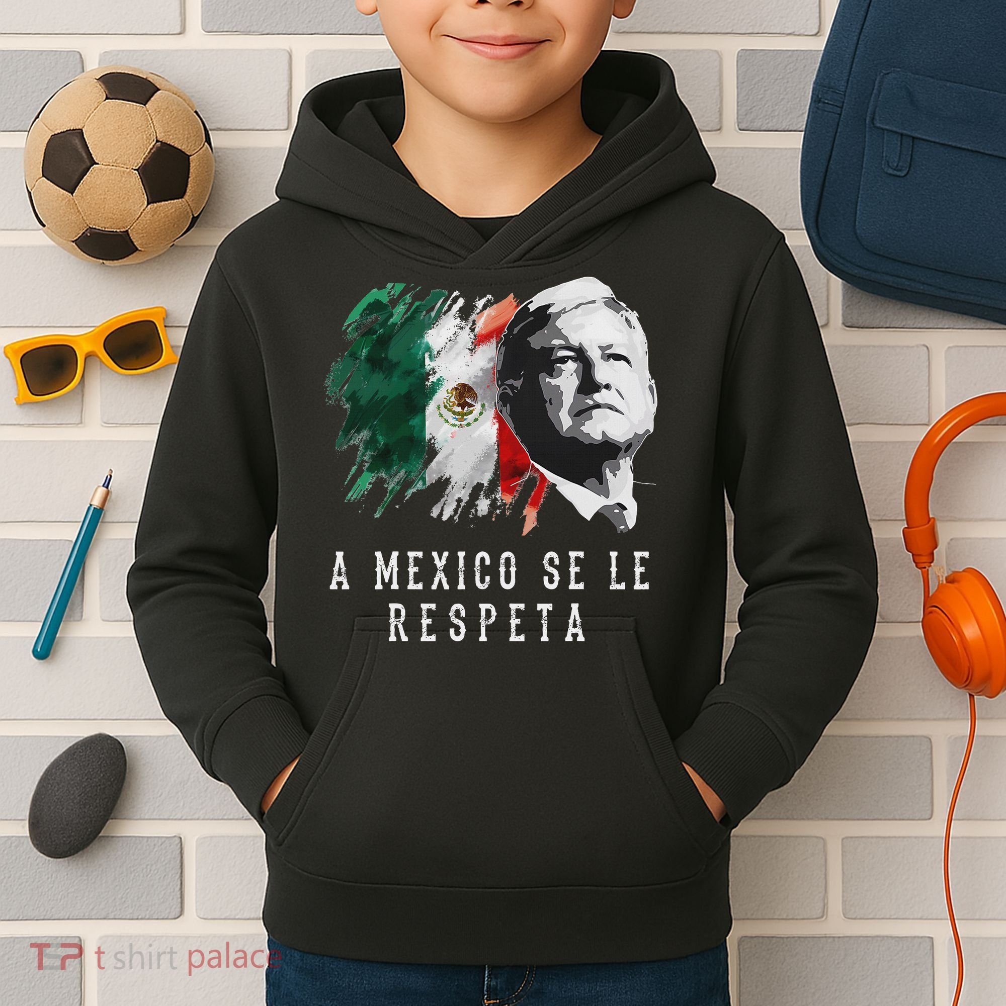 Amlo Presidente De Mexico A Mexico Se Le Respeta Kids Hoodie